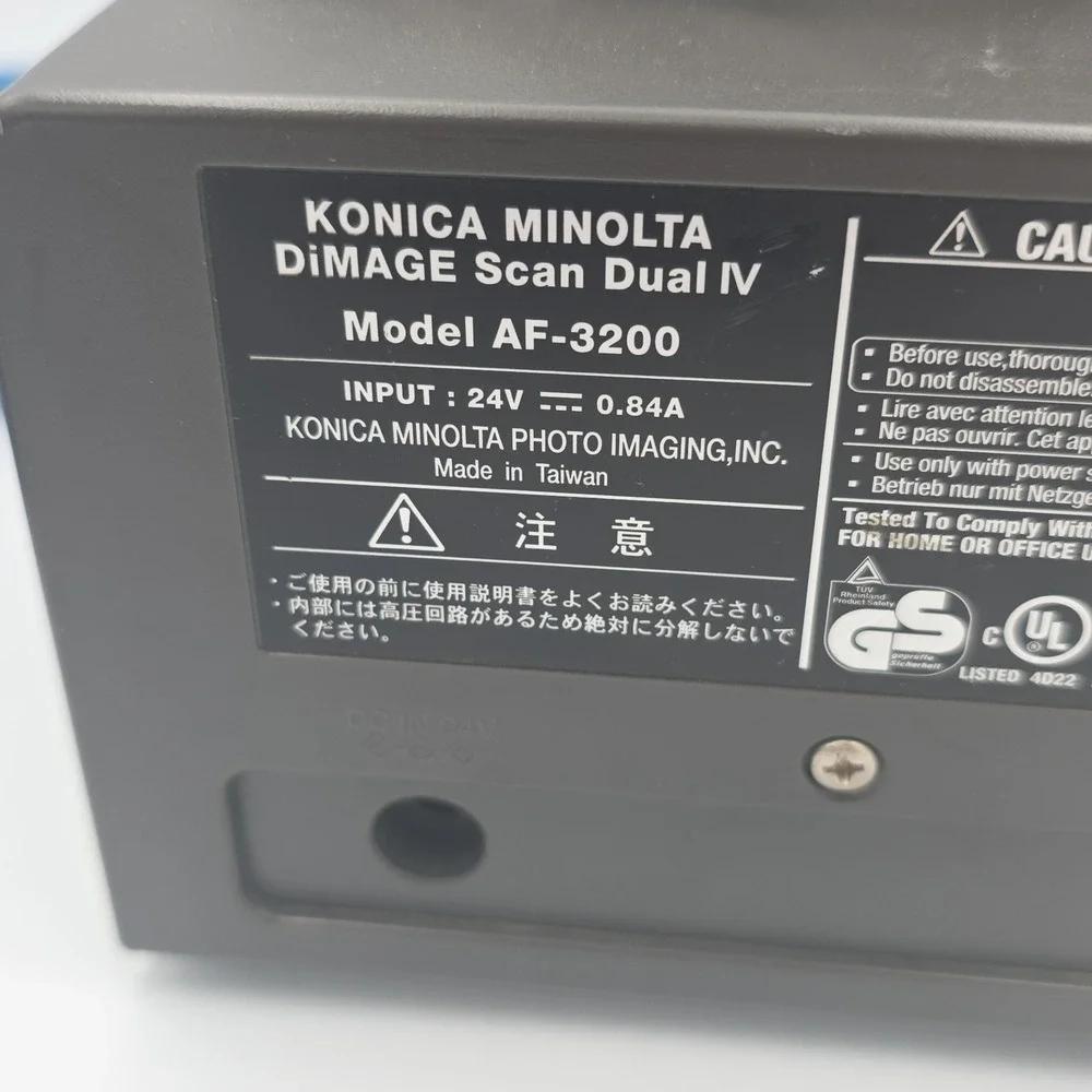 Konica Minolta Dimage Scan Dual IV Film Scanner AF-3200 UNTESTED PARTS OR REPAIR